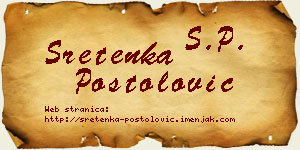 Sretenka Postolović vizit kartica